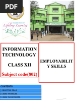 Information Technology (802) - Class 12 - Employability Skills - Unit 3 - Basic Ict Skills - IV - Session 3