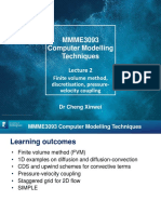 MMME3093 Computer Modelling Techniques: Finite Volume Method, Discretisation, Pressure-Velocity Coupling