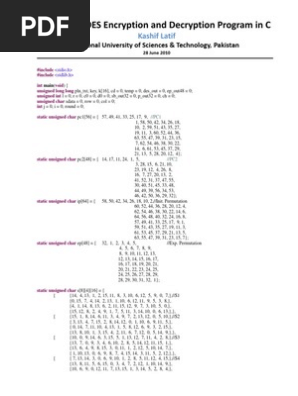 Des Algorithm Source Code In C Free Download - bosstrace