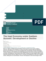 The Iraqi Economy Under Saddam Hussein: Development or Decline
