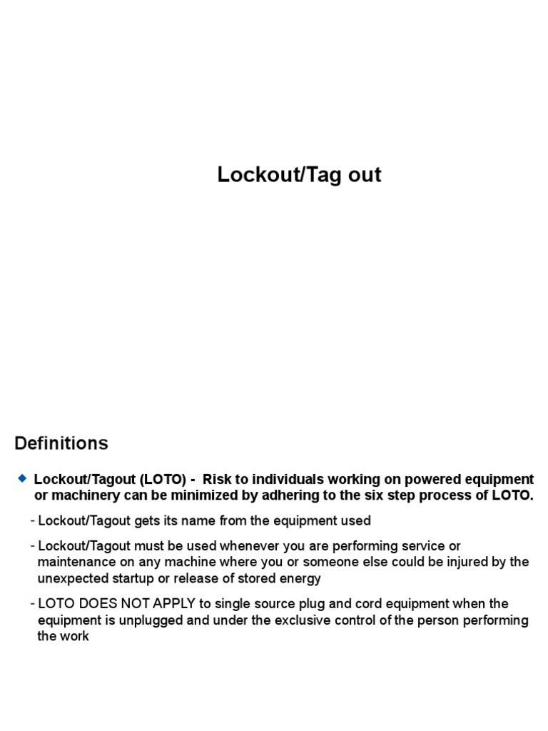 Lockout Tagout | PDF | Electrical Engineering | Electricity