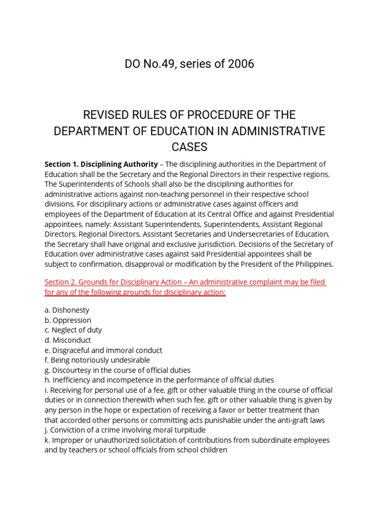 Revised DepEd Administrative Procedures | PDF | Affidavit | Witness