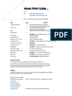 Pi Score Cabinet Print Guide: File QTY Notes