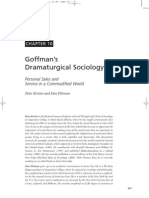 Goffman's Dramaturgical Sociology: Personal Sales and Service in A Commodified World