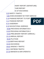 Ship voyage reports and emergency procedures