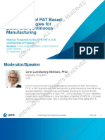 Qualification of Pat Based Control Strategies For Batch and Continuous Manufacturing Presentation PDF - Watermarked and Locked PDF