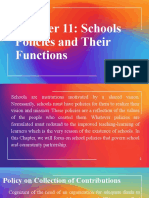 Chapter 11: Schools Policies and Their Functions