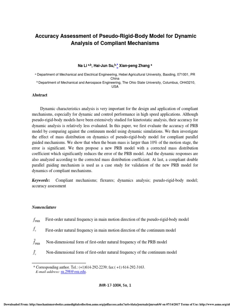 PRB Model Accuracy in Dynamic Analysis | PDF | Spacetime | Continuum ...