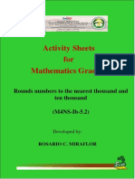 Mathematics Grade 4 - Activity Sheet - Round Numbers