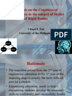 Analysis On The Cognition of Performance in The Subject of Statics of Rigid Bodies