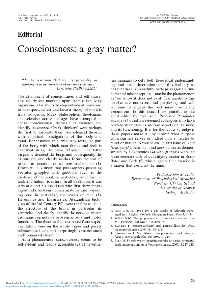Understanding Consciousness and Mind | PDF | Consciousness | Mind