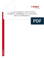 Sistemul de TVA La Incasare in Romania Din 2013 in Exact Globe Next