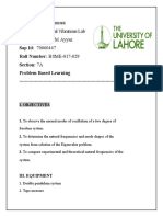 Mechanical Vibrations Lab Report on Two Degree of Freedom System