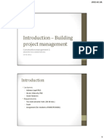 Introduction - Building Project Management