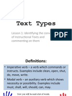 L1 - Conventions of Instructional Texts