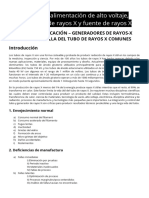 Fuente de Alimentación de Alto Voltaje, Generador de Rayos X y Fuente de Rayos X