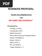 Business Proposal: "Sago-Gulamanicious and