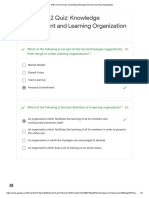 DWO Unit 12 Quiz - Knowledge Management and Learning Organization