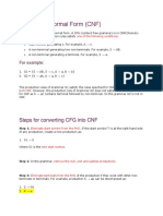 Chomsky's Normal Form (CNF) : Steps For Converting CFG Into CNF