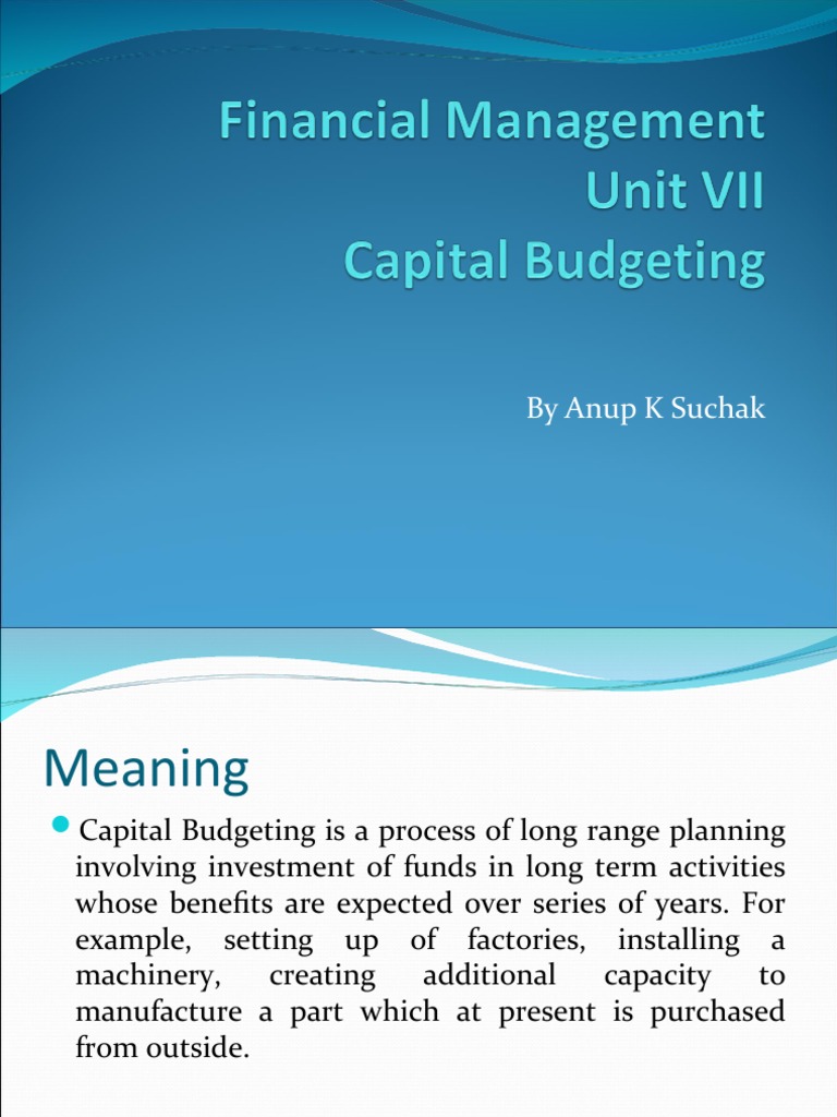 Capital Budgeting | PDF | Net Present Value | Internal Rate Of Return