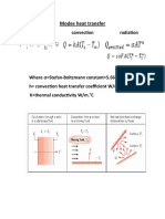 Modes Heat Transfer: Conduction Convection Radiation