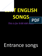 Lent English Songs