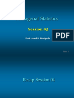 Managerial Statistics: Session 05