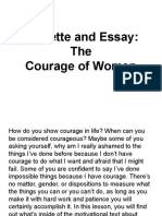 Vignette and Essay: The Courage of Women