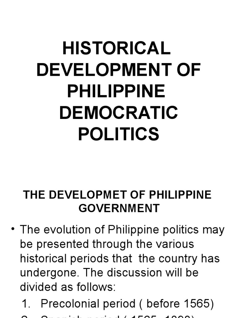 Evolution of Philippine Democratic Politics | PDF | President Of The ...