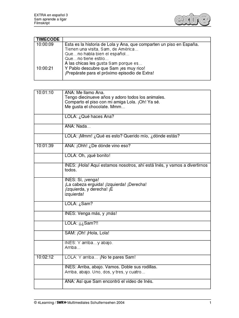 Spanish Extra Script 3 | PDF | Artes del Lenguaje y Comunicación | Arte
