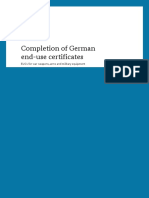 Manual Completion of German End-Use Certificates: Eucs For War Weapons, Arms and Military Equipment