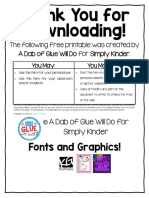 Thank You For Downloading!: Fonts and Graphics!