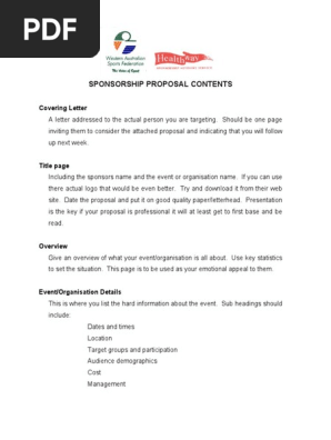 sponsorship proposal