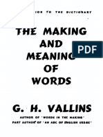 The Making and Meaning of Words