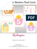 Easter Numbers Flash Cards