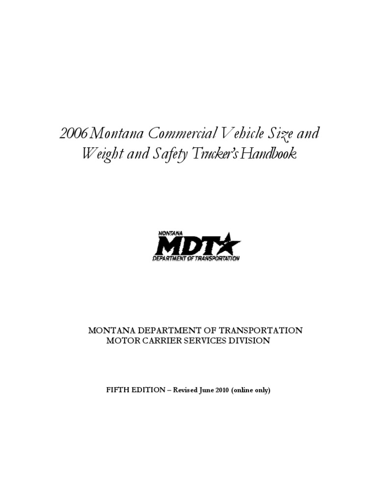 A Comprehensive Guide to Montana's Commercial Vehicle Laws and