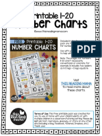 Number Charts: Printable 1-20