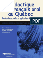 La Didactique Du Francais Oral Au Quebec (French Edition) (PDFDrive)