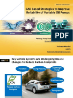 CAE Based Strategies To Improve Reliability of Variable Oil Pumps
