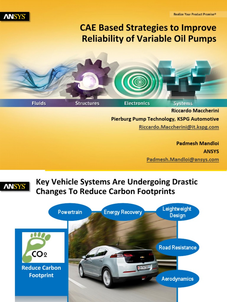 CAE Based Strategies To Improve Reliability of Variable Oil Pumps | PDF ...