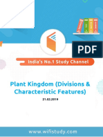 Plant Kingdom Divisions & Characteristic Features