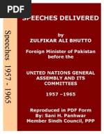 Speeches of Bhutto 1957-65