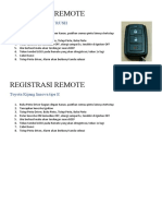 Registrasi Remote Avanza Lama 2012 - 2016