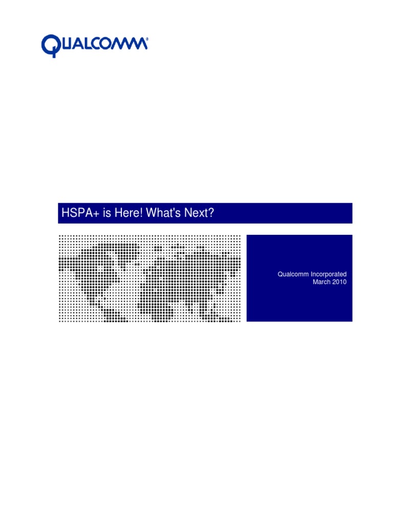 HSPA+ Evolution and Future Insights | PDF | Lte (Telecommunication ...