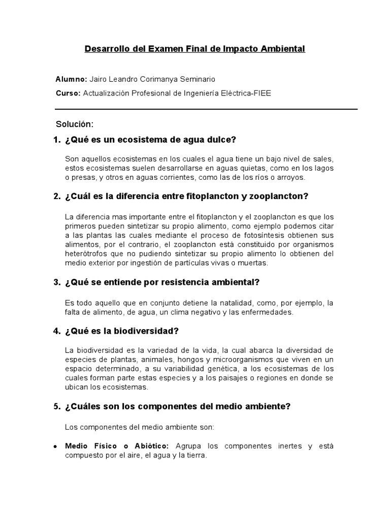 Impacto Ambiental y Economía Verde | PDF | Ecosistema | Entorno natural