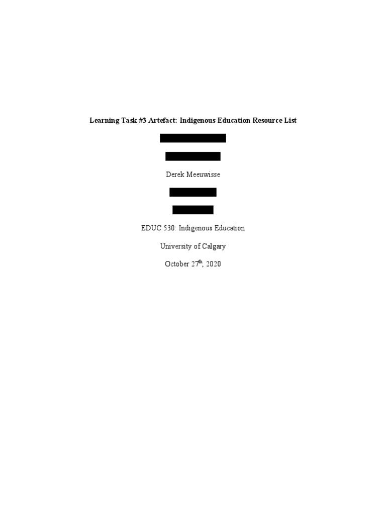 Indigenous Education lt3 Resource List | PDF | Physical Education ...