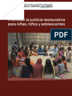 Promover La Justicia Restaurativa para Ninas Ninos y Adlescentes