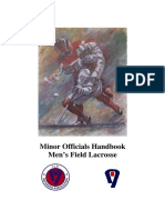 Minor Officials Handbook Men's Field Lacrosse