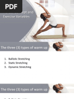 Fitness Concept and Exercise Variables