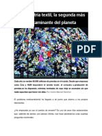 La industria textil, la segunda más contaminante y el problema del fast fashion